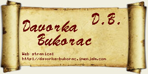 Davorka Bukorac vizit kartica
